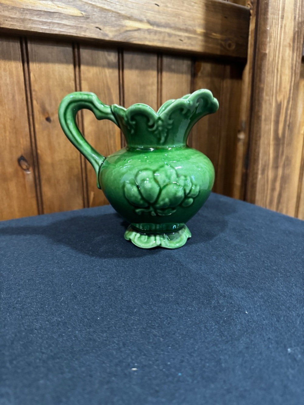 Vintage 1950’s Camark Emerald Pitcher - shape 234, 6”